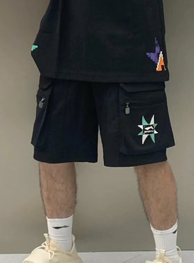 中国李宁X迪士尼星战联名韦德成龙系列男子宽松休闲短裤