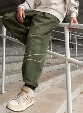 正品中国李宁韦德之道CF溯反伍男子针织运动长卫裤训练运动长裤