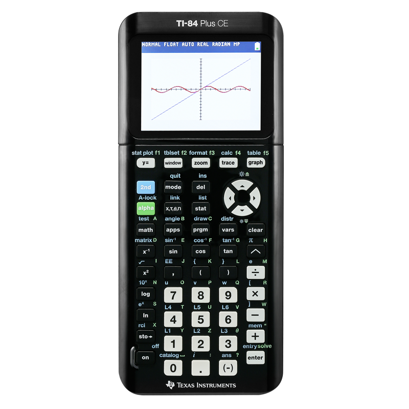 德州仪器TI-84 plus CE彩屏图形编程计算器84ce SAT/AP考试计算机