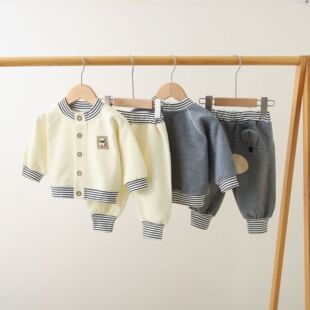 春秋季运动儿童套装韩版洋气棒球服小童春装男宝宝宝休闲