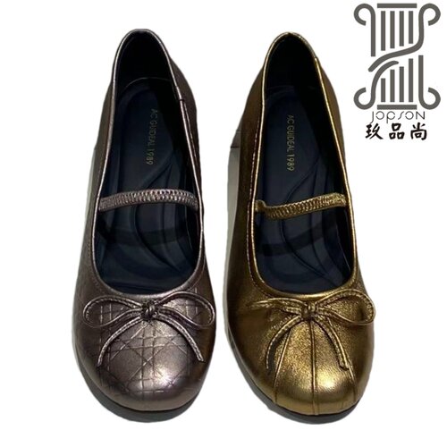真皮蝴蝶结内增高玛丽珍单鞋