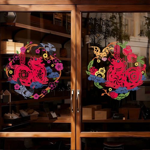 马年新款生肖福字窗花