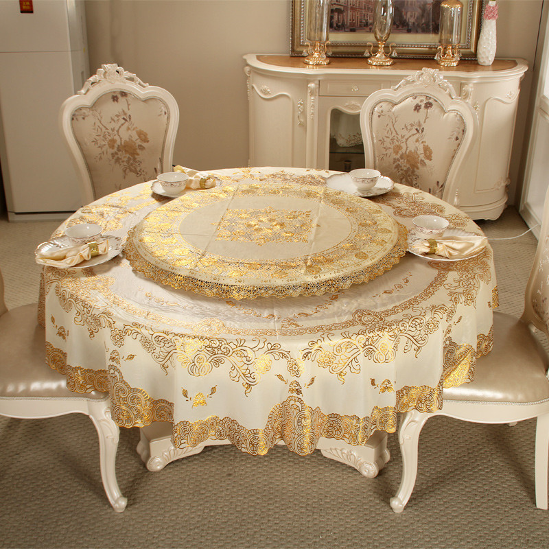 圆餐桌布防水防油免洗家用PVC塑料台布欧式防烫餐垫圆形桌餐桌垫