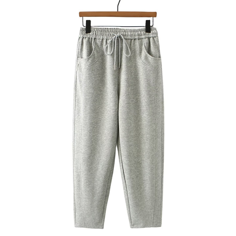 中年女装大码休闲卫裤春秋装新款2024时尚妈妈40岁九分裤哈伦裤女