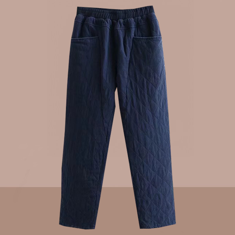 冬装新款棉麻加厚夹棉棉裤大码宽松老太太防寒裤子老年人妈妈保暖