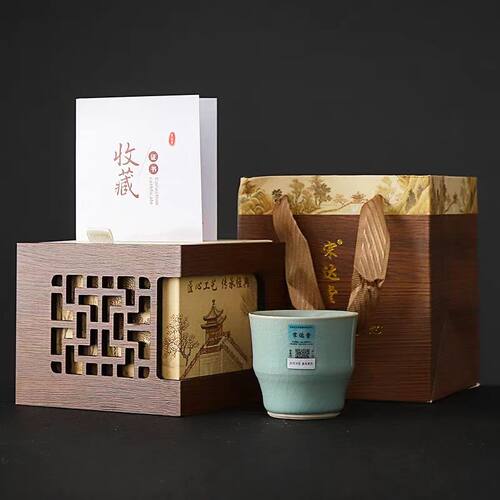 汝窑茶杯主人杯单杯压手杯