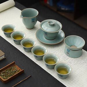 宋达堂汝窑茶具套装端午节送客户