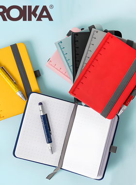 德国Troika随身记事本口袋小便笺本带笔迷你绑带式商务工作笔记本
