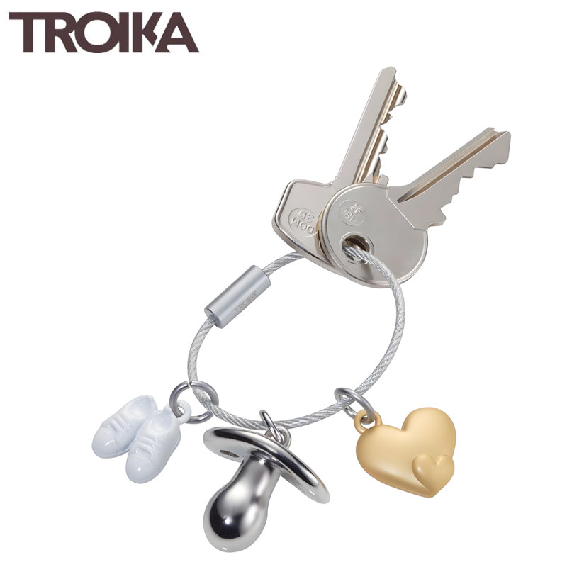 德国Troika创意爱心钥匙扣挂件可爱卡通奶嘴个性背包挂饰怀孕礼物