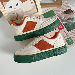 女 女港味街拍ins潮流休闲百搭滑板鞋 2023春夏新款 复古低帮帆布鞋