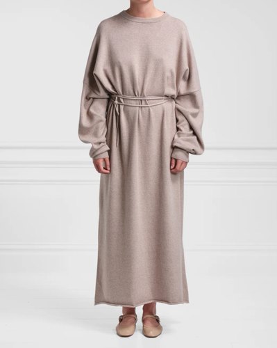 外贸 荷兰单秋冬北欧简约加长加大宽松简约针织羊绒连衣裙