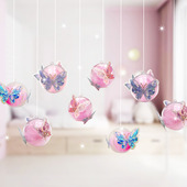 女生房间装 饰好物高颜值ins风亚克力透明球空心球开口挂件吊饰diy