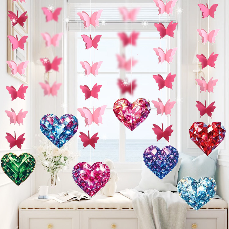 少女心室内浪漫装饰布置卧室场景悬挂橱窗吊饰创意挂件高颜值氛围