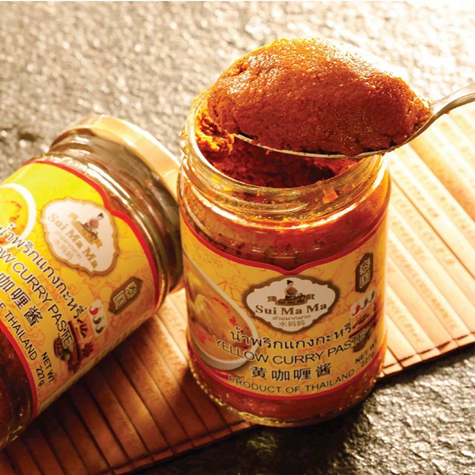 进口水妈妈泰国黄咖喱酱227g泰式咖喱鱼蛋鸡块牛肉饭家用咖喱酱料