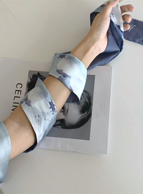 如是敦煌 艺术感长条优雅双面小丝巾中国风发带绑发春秋装饰领巾