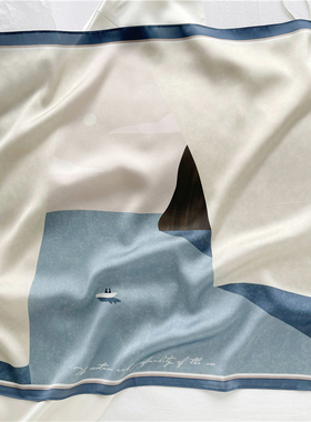 卡普里岛 超美方巾小丝巾发带绑包包多功能文艺感空调间护颈领巾