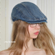 feytiy 时髦复古牛仔前进帽街头休闲百搭贝雷帽辣妹鸭舌帽画家帽