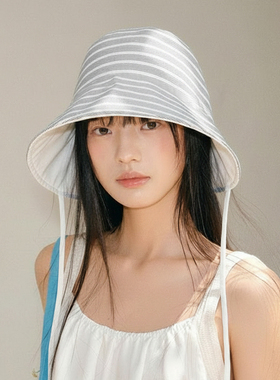 古早少女原版定制格子小花渔夫帽