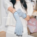 秋冬保暖加长手套女可触屏百搭 含羊毛撞色新款 feytiy 韩国订单