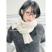 25新款 feytiy 坑条简约纯色围巾 秋冬保暖男女仿羊绒针织围脖百搭