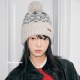 feytiy 含羊毛费尔岛风毛球针织毛线帽韩国ins秋冬新款 保暖冷帽女