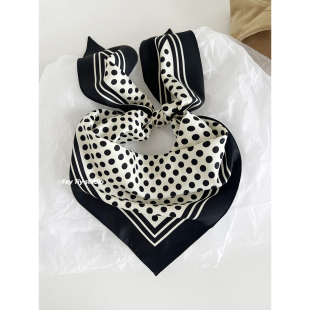 三角巾百搭时髦小披肩多功能屁帘 春秋薄款 feytiy 高品质波点丝巾