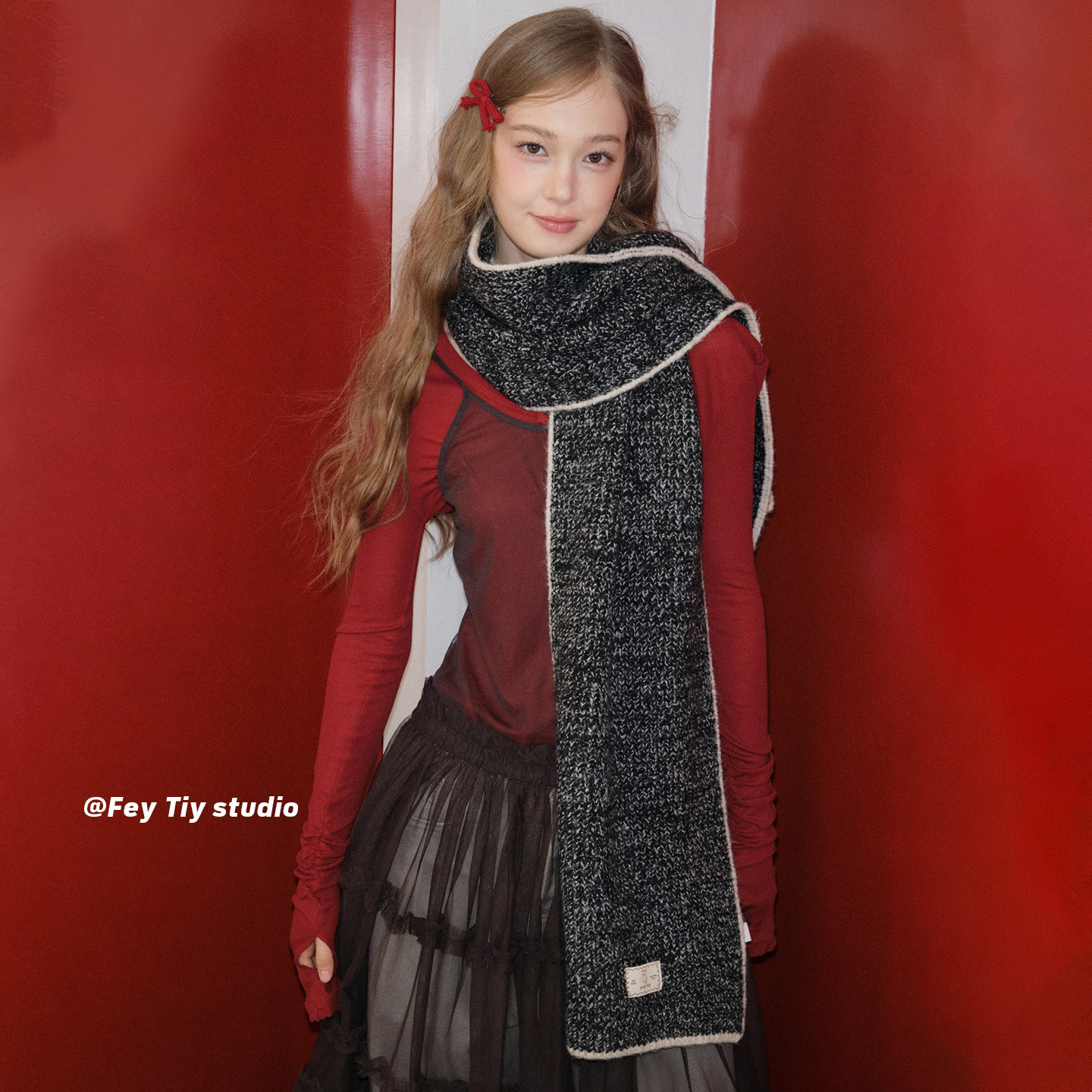 feytiy 软糯蓬松 边框设计冬季加厚羊毛混纺针织围巾百搭保暖围脖,服饰配件/皮带/帽子/围巾,围巾/丝巾/披肩,淘宝优惠券,粉丝福利购,淘宝优惠卷