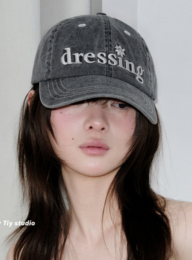 feytiy 时髦复古 百搭纯棉字母刺绣棒球帽男女春夏防晒鸭舌帽日系