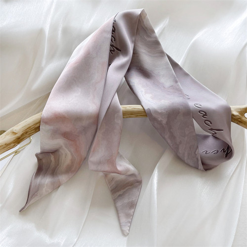 原创水墨小众丝巾发带长条飘带