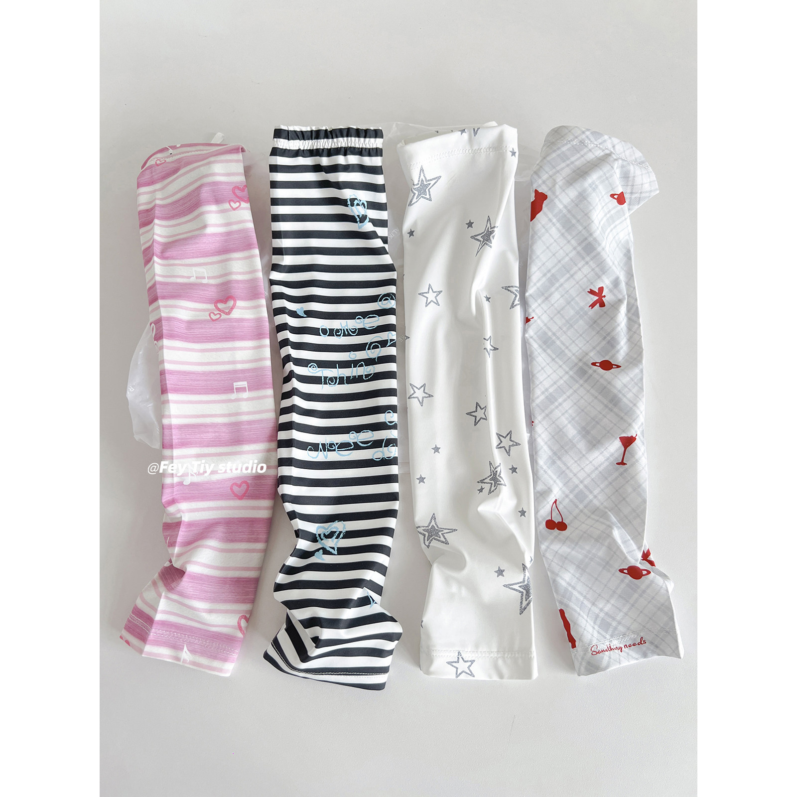 feytiy 原创手绘 细腻冰感UPF50+防晒冰袖女夏季开车遮阳手臂袖套