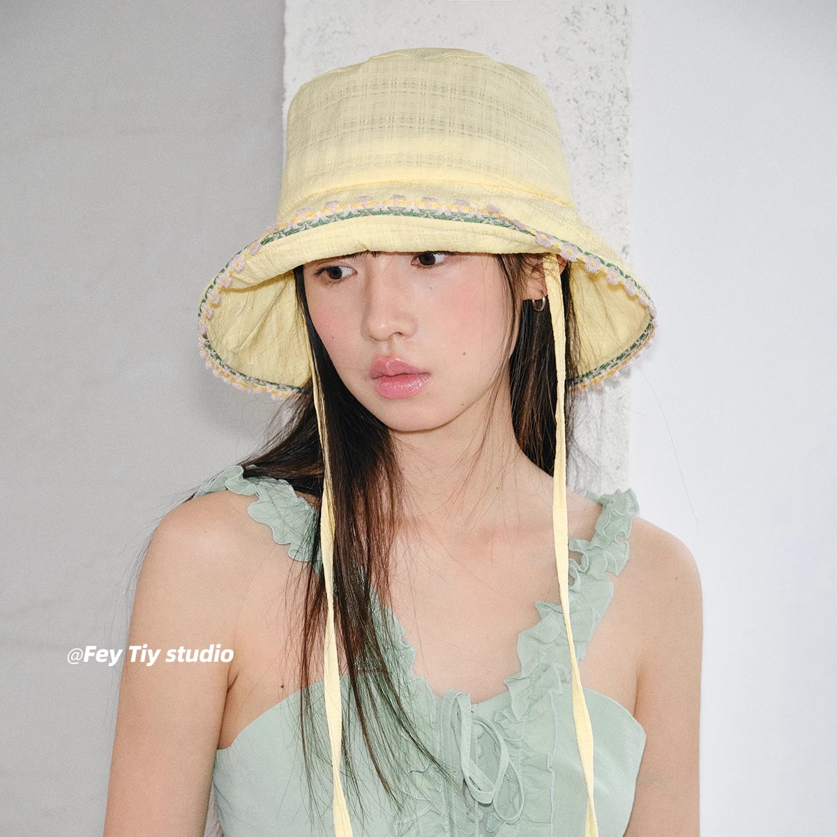 布鲁黄定制纯棉25新款春夏渔夫帽