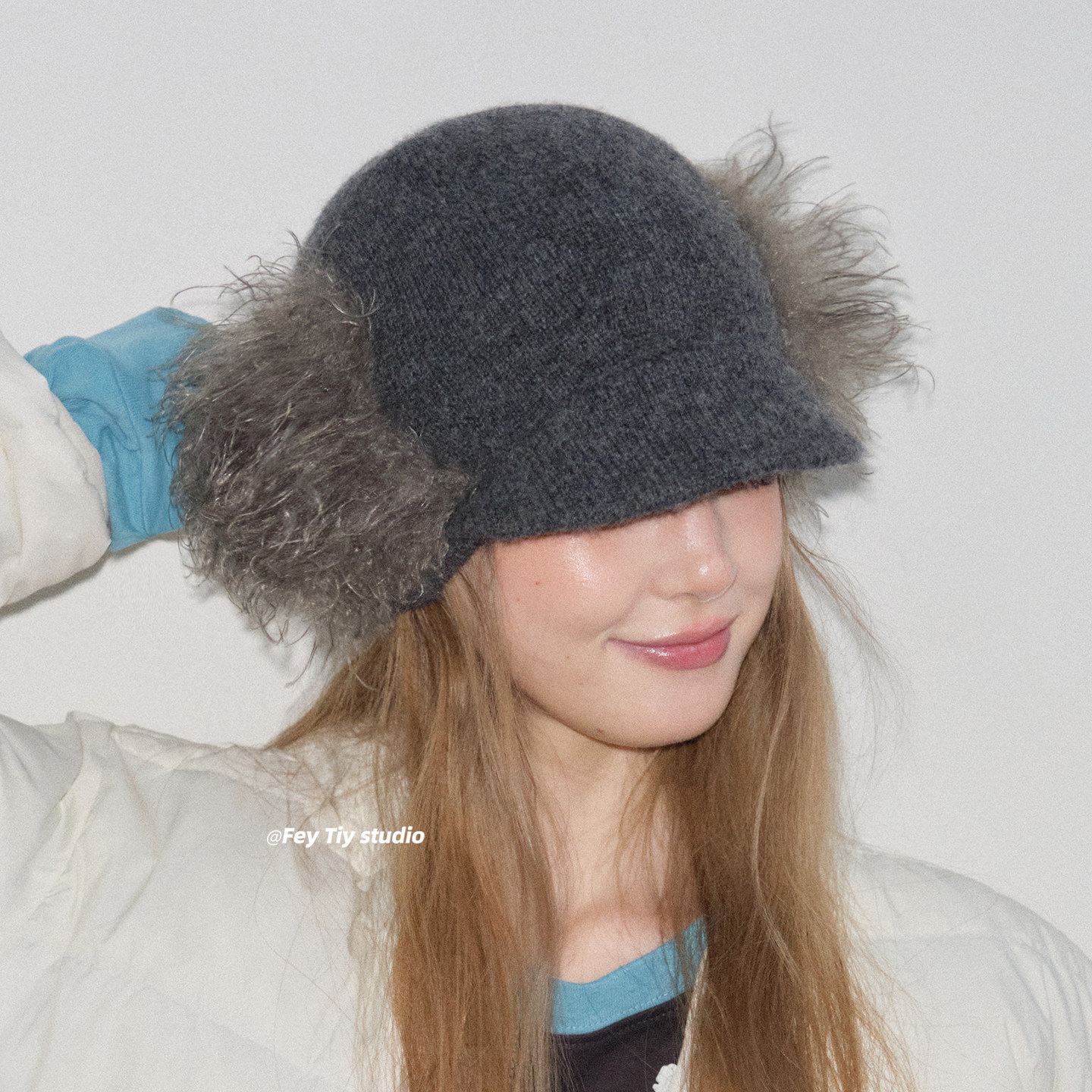 feytiy 复古时髦护耳帽 纯羊毛针织帽秋冬保暖毛毛大头围帽子百搭,服饰配件/皮带/帽子/围巾,帽子,淘宝优惠券,粉丝福利购,淘宝优惠卷