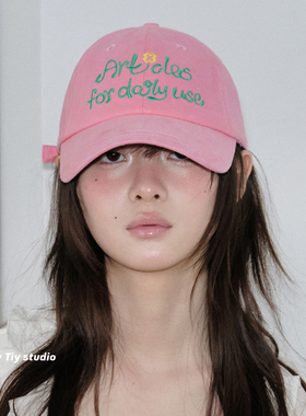 feytiy 树莓粉 字母印花棒球帽 春夏防晒百搭休闲鸭舌帽女韩国ins