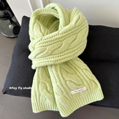 柔软亲肤保暖 feytiy 100%澳洲羊毛麻花围巾冬季 高端礼物围脖男女