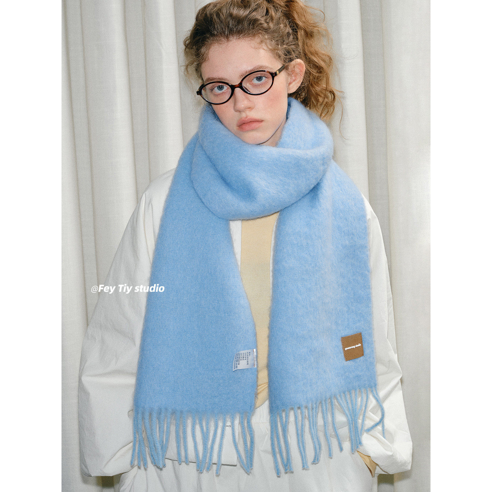 feytiy 韩国订单款 含羊毛纯色围巾秋冬保暖时髦马海毛披肩围脖女,服饰配件/皮带/帽子/围巾,围巾/丝巾/披肩,淘宝优惠券,粉丝福利购,淘宝优惠卷
