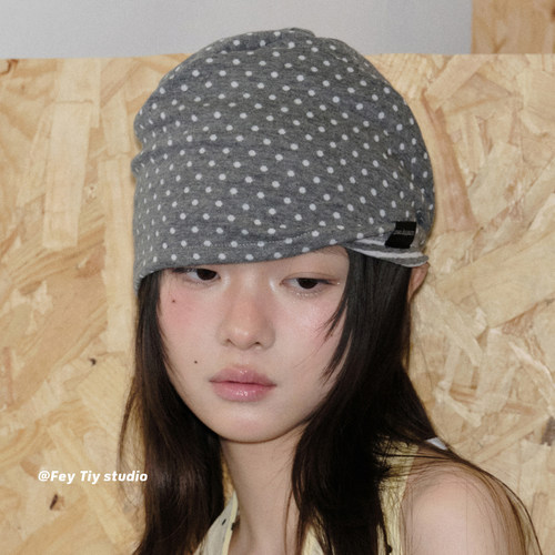 松弛感chill波点堆堆冷帽显脸小