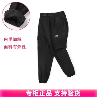 正品清仓男童加绒裤中大童休闲保暖裤2024冬新款弹力加厚长裤