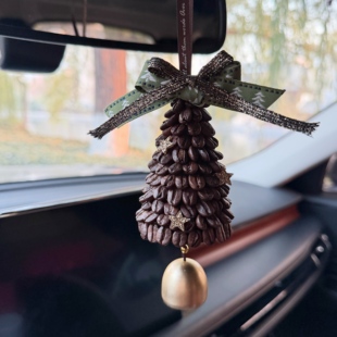 成品咖啡豆圣诞树车挂饰后视镜装饰新年伴手礼女神节创意礼物挂件