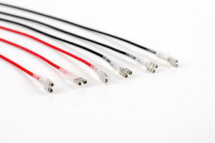 定制双头6.3mm插簧端子线船型开关插脚插塞连接线加长0.1 0.6米