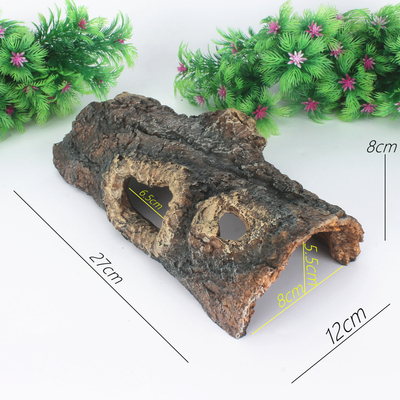 爬虫守宫躲藏仿真树皮鱼缸造景