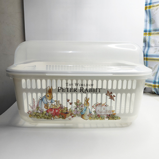塑料碗碟架沥水筐奶瓶控水收纳箱 彼得兔 Peter Rabbit 韩国进口