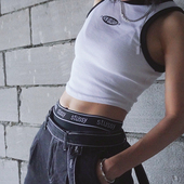 中腰高腰街舞性感英文宽边运动中性纯色纯棉质女式 包邮 内裤 宽松xl