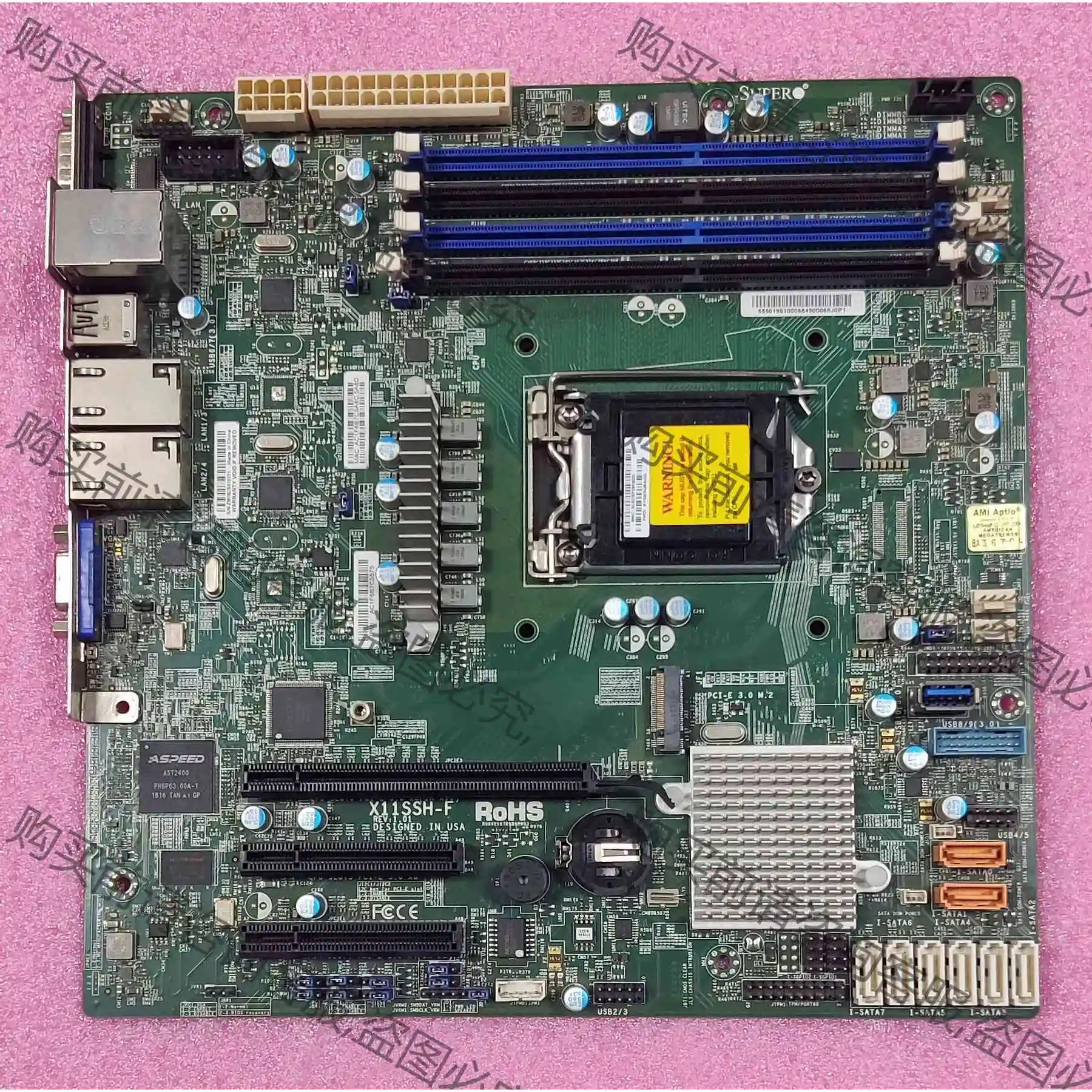 超微X11SSH-F单路服务器主板C236芯片MATX M. 议价 品质保证