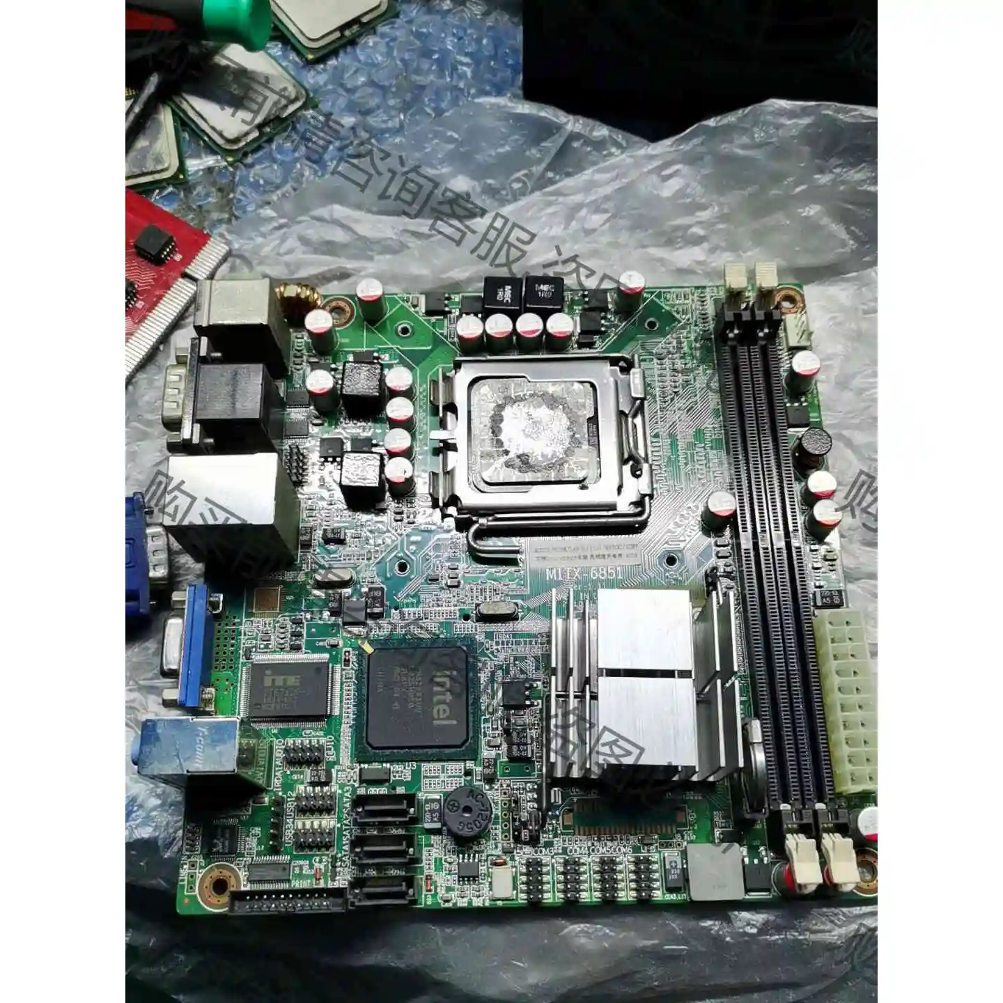 华北工控MITX-6851工控主板 775 带2个COM口 议价 品质保证