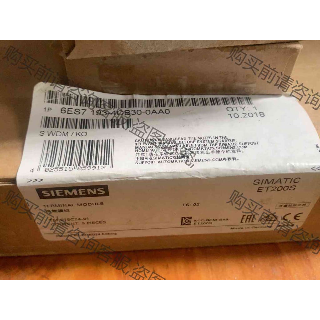功能正常议价 6ES7193-4CB30-0AA0终端模块全新 ，