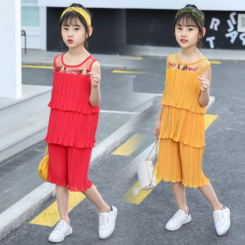 夏女童运动短袖恤套装裙9儿童装5小女孩夏季7衣服4-12岁10夏款限10000张券