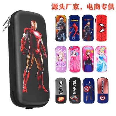 批发新款学习文具书包小学生卡通文具盒流沙笔袋大容量铅笔盒