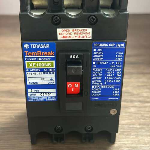 议价TERASAKI XE100NS，3P 50A断路器，日本原