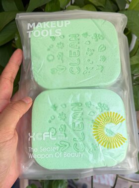 芬龄绒面印花洗脸扑温和柔软吸水起泡深层清洁洁面扑洗脸海绵扑