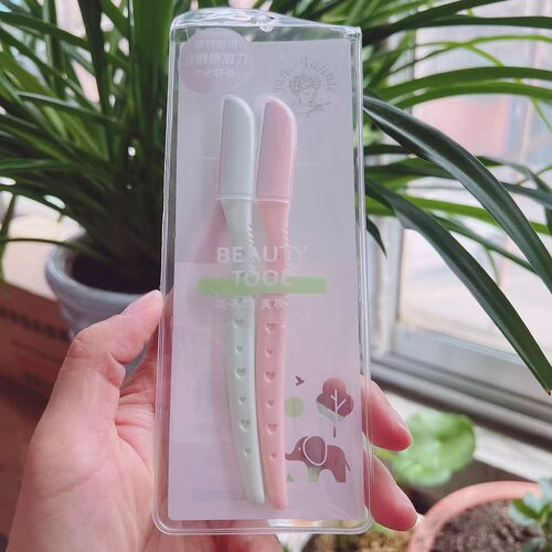 简芬妮直柄修眉刀微距三支装新手初学者安全型防刮伤不锈钢刮眉刀